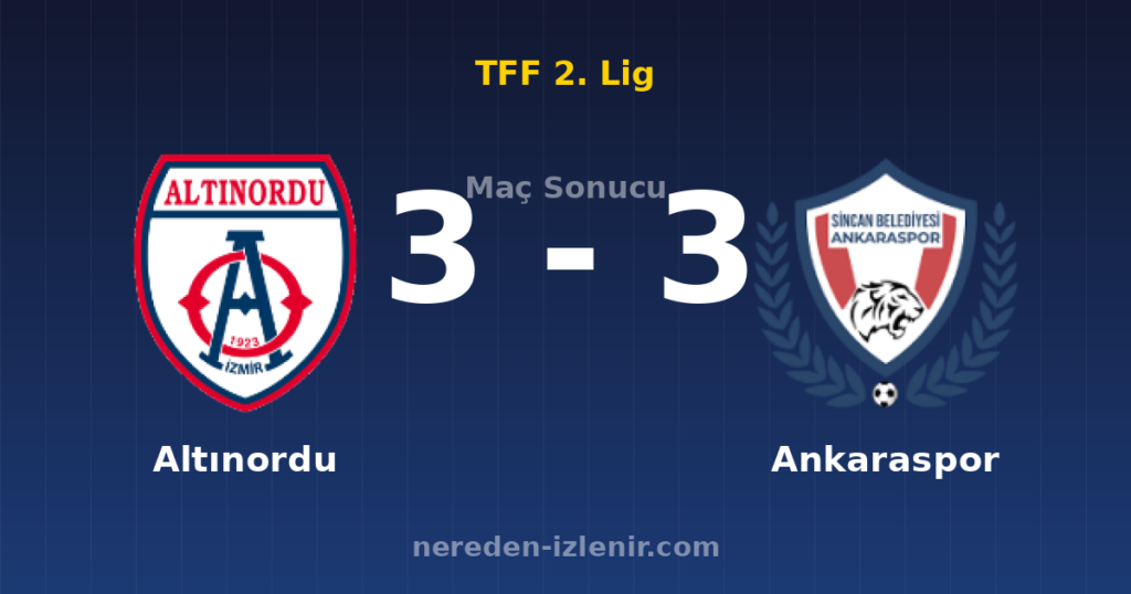 Altınordu 3-3 Ankaraspor