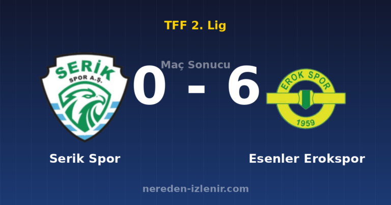 Serik Spor 0-6 Esenler Erokspor