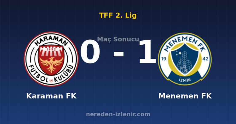 Karaman FK 0-1 Menemen FK