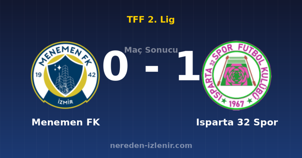 Menemen FK 0-1 Isparta 32 Spor