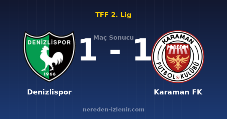 Denizlispor 1-1 Karaman FK