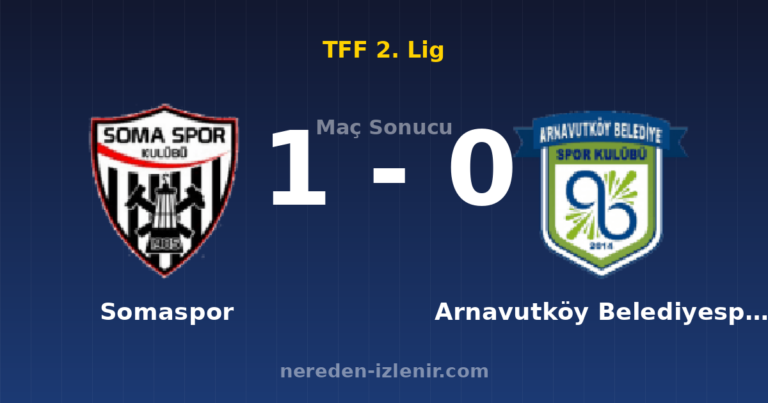 Somaspor 1-0 Arnavutköy Belediyespor