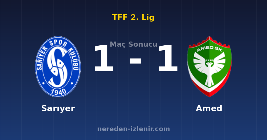 Sarıyer 1-1 Amed