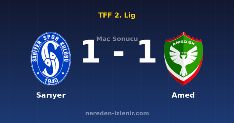 Sarıyer 1-1 Amed