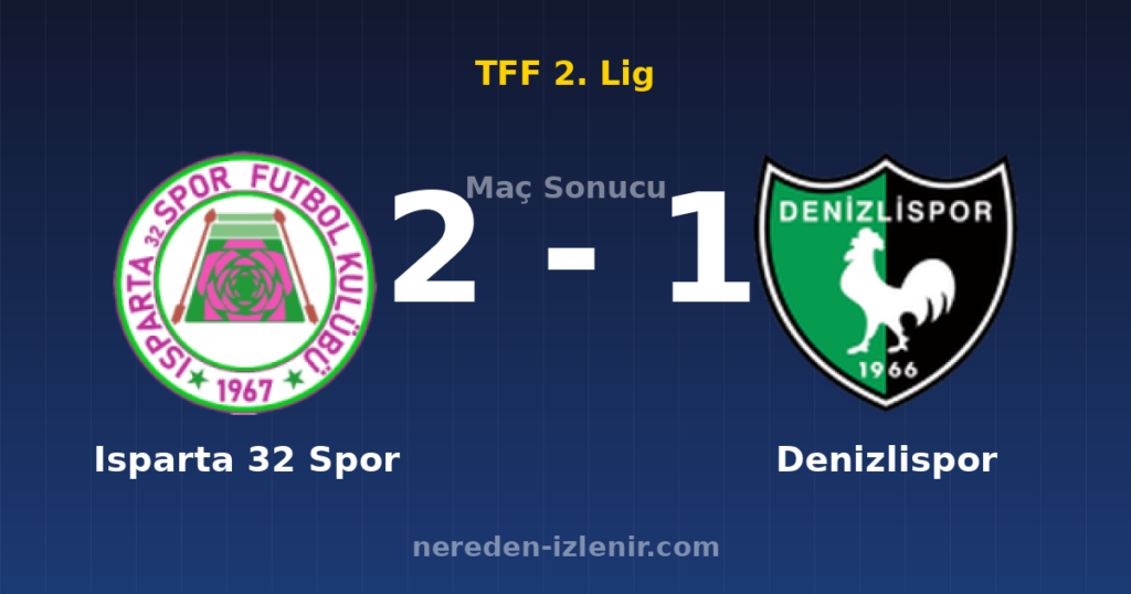 Isparta 32 Spor 2-1 Denizlispor