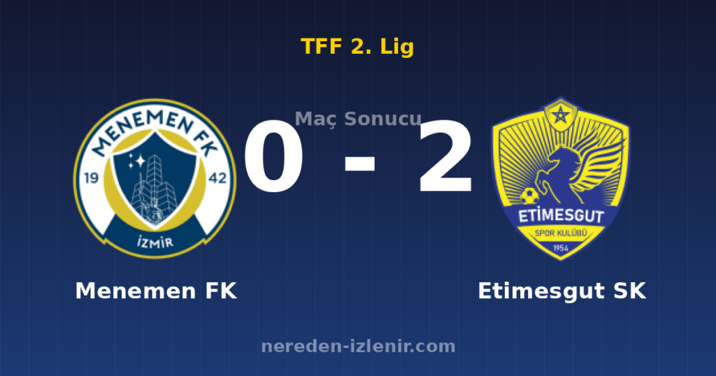 Menemen FK 0-2 Etimesgut SK