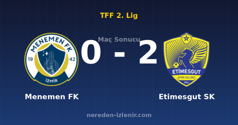 Menemen FK 0-2 Etimesgut SK