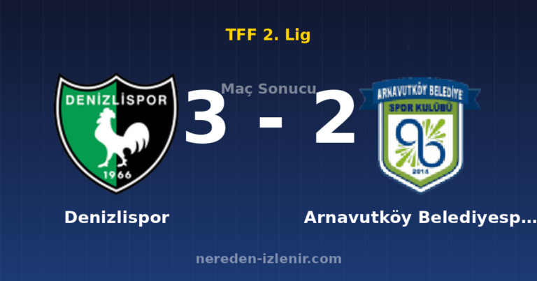 Denizlispor 3-2 Arnavutköy Belediyespor