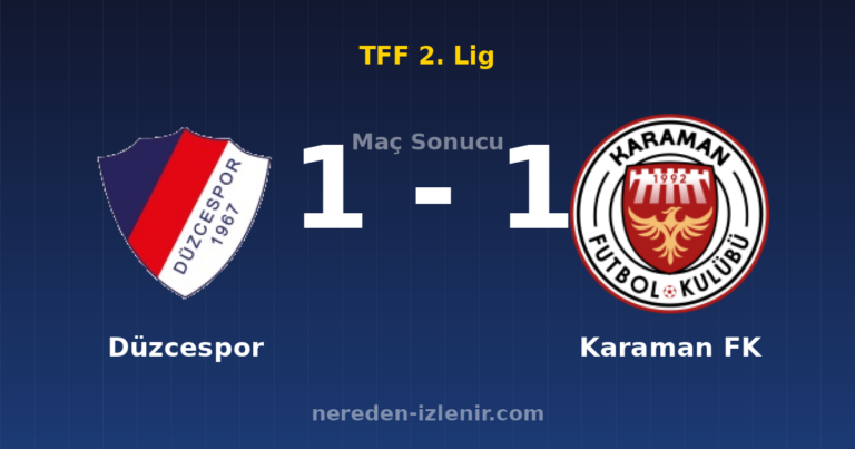 Düzcespor 1-1 Karaman FK