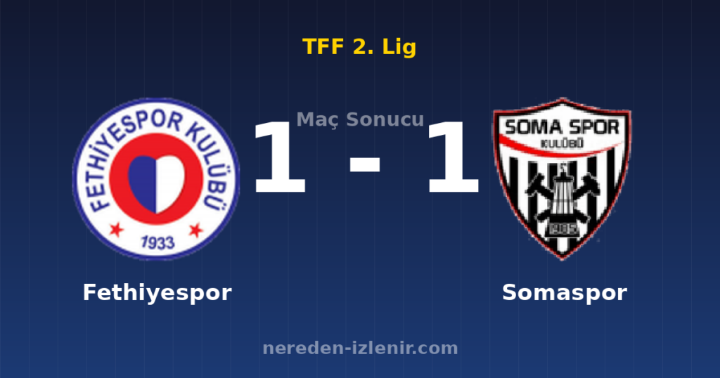 Fethiyespor 1-1 Somaspor