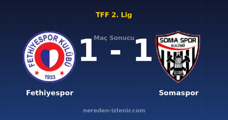 Fethiyespor 1-1 Somaspor