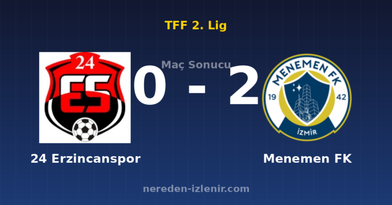 24 Erzincanspor 0-2 Menemen FK