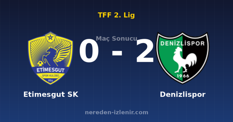 Etimesgut SK 0-2 Denizlispor