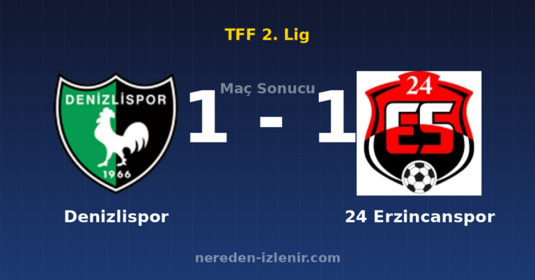 Denizlispor 1-1 24 Erzincanspor
