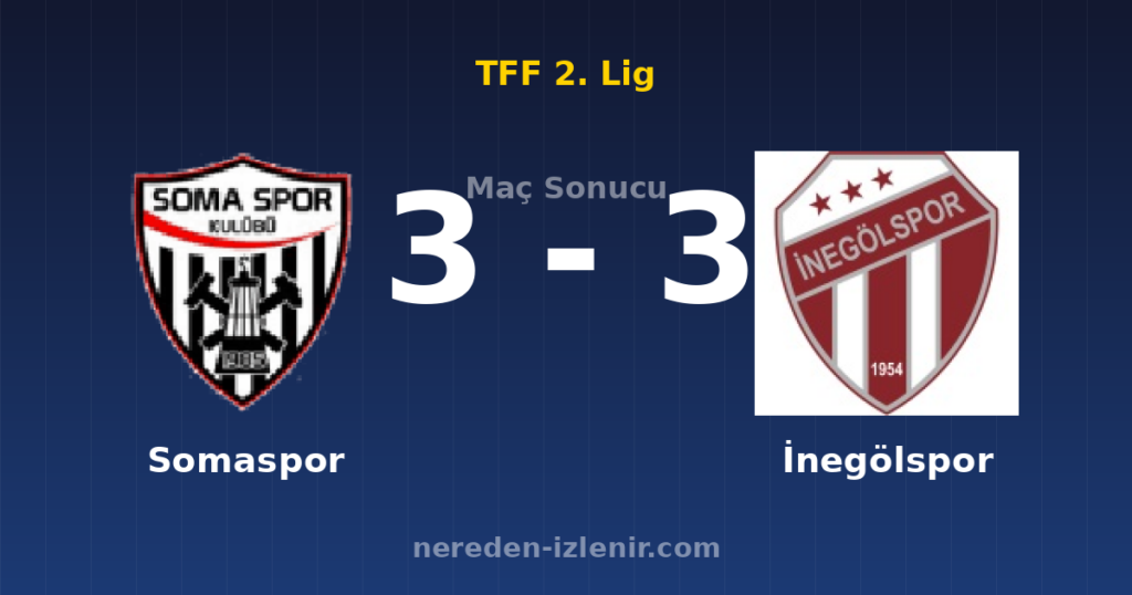 Somaspor 3-3 İnegölspor