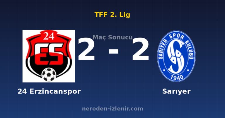 24 Erzincanspor 2-2 Sarıyer