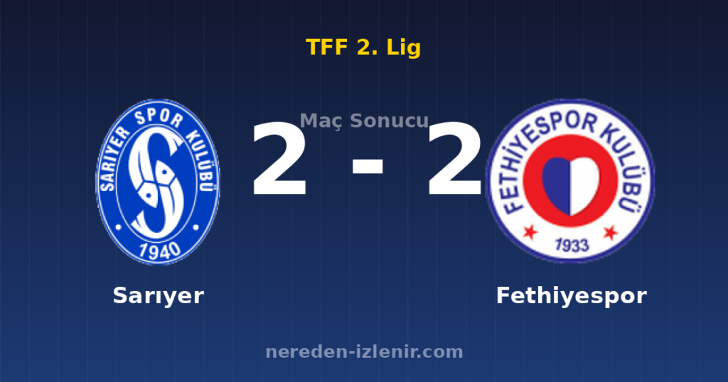 Sarıyer 2-2 Fethiyespor