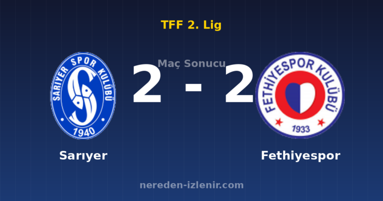 Sarıyer 2-2 Fethiyespor