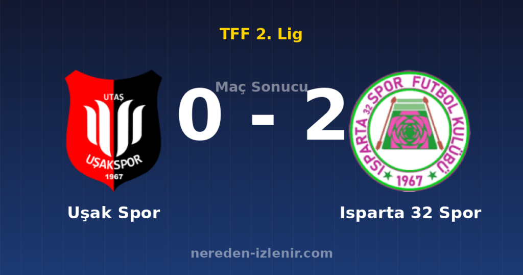 Uşak Spor 0-2 Isparta 32 Spor