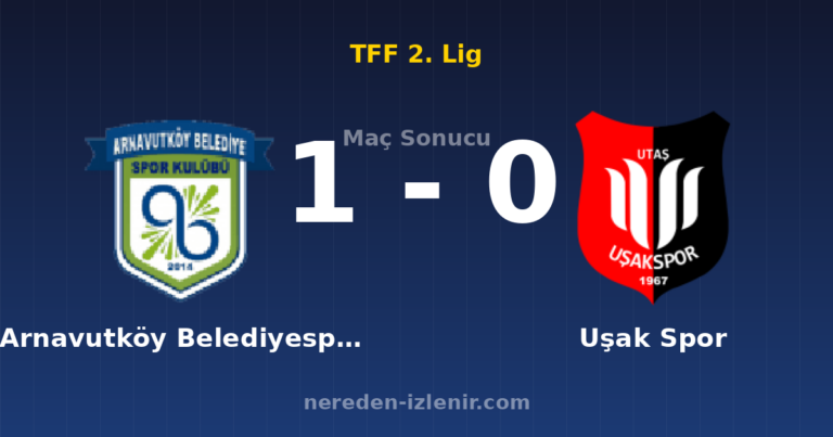 Arnavutköy Belediyespor 1-0 Uşak Spor