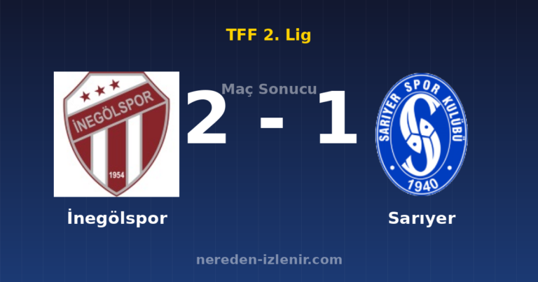 İnegölspor 2-1 Sarıyer