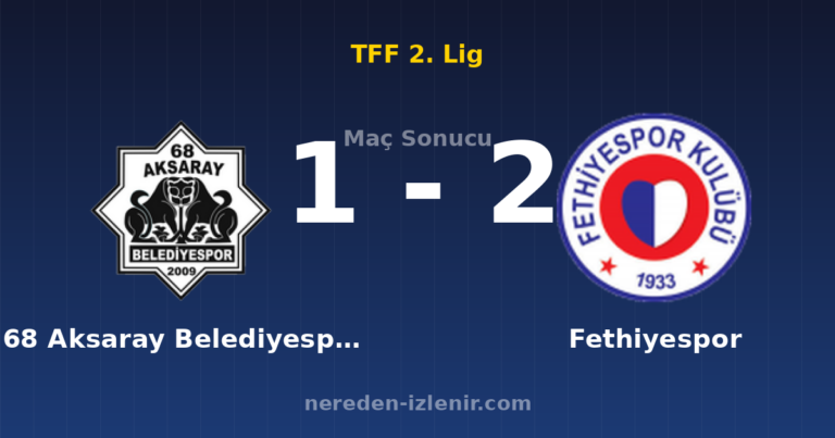 68 Aksaray Belediyespor 1-2 Fethiyespor