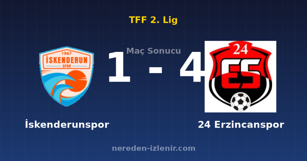 İskenderunspor 1-4 24 Erzincanspor
