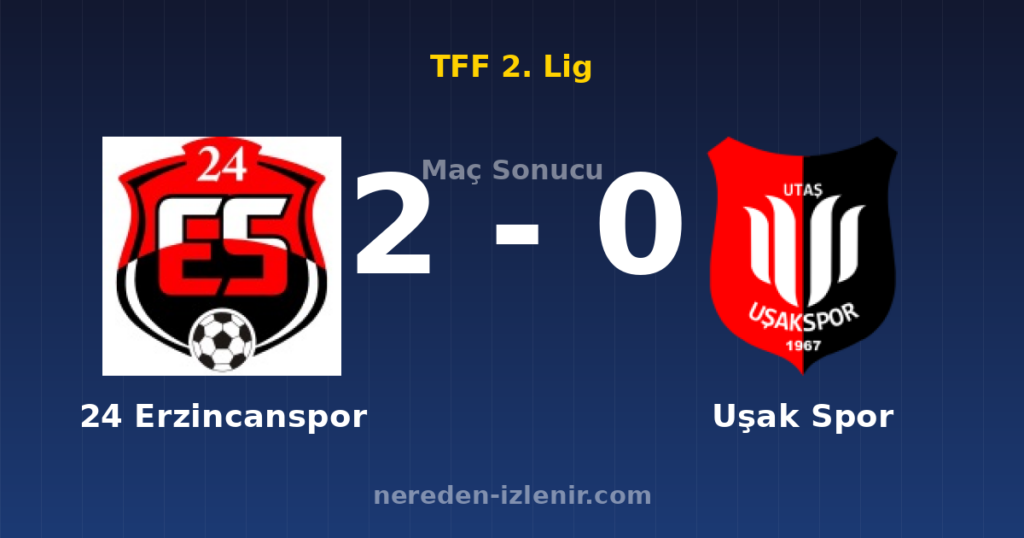 24 Erzincanspor 2-0 Uşak Spor
