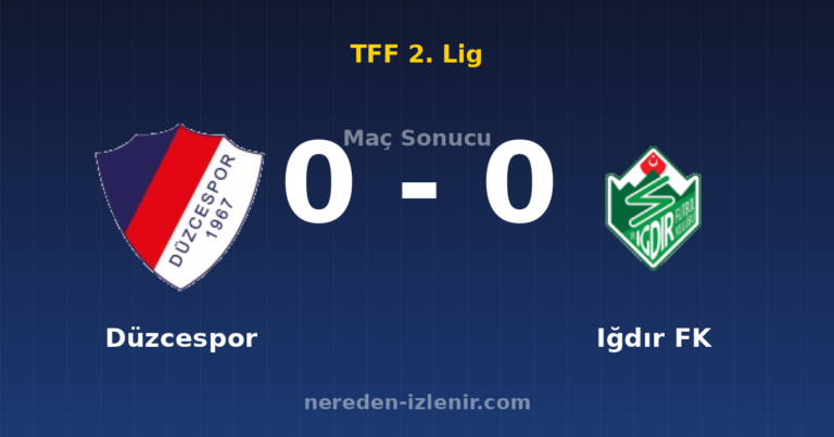 Düzcespor 0-0 Iğdır FK