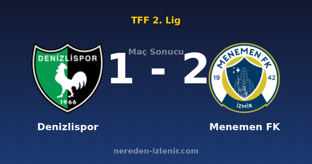 Denizlispor 1-2 Menemen FK