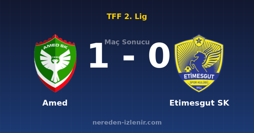 Amed 1-0 Etimesgut SK