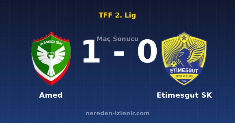 Amed 1-0 Etimesgut SK