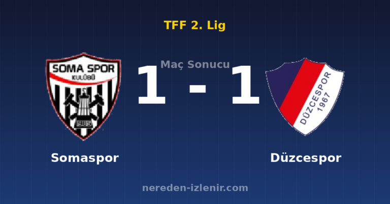 Somaspor 1-1 Düzcespor