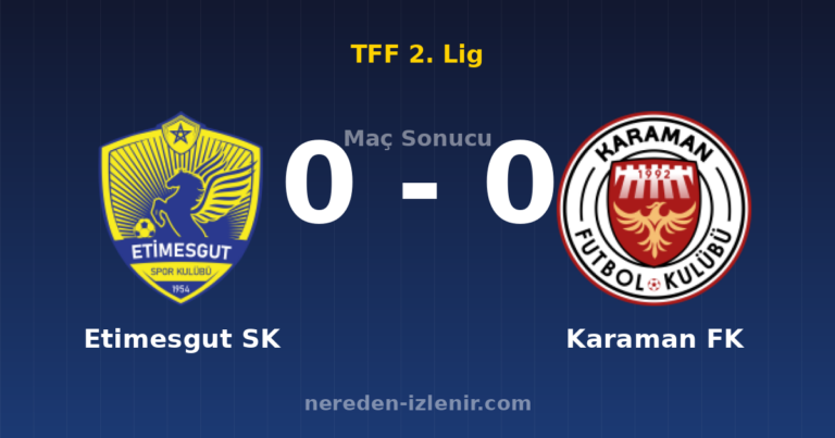 Etimesgut SK 0-0 Karaman FK