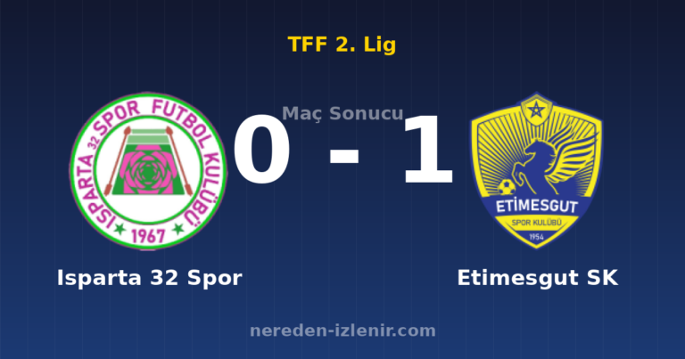 Isparta 32 Spor 0-1 Etimesgut SK