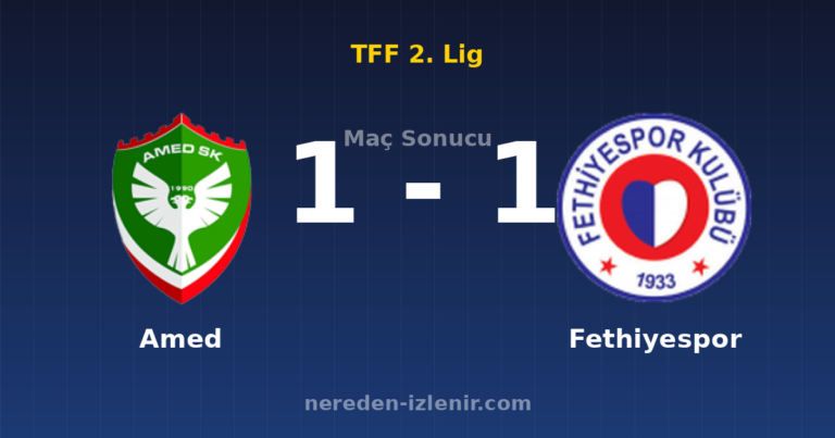 Amed 1-1 Fethiyespor
