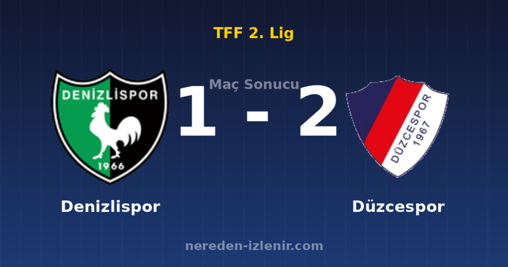 Denizlispor 1-2 Düzcespor