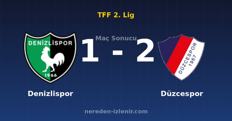 Denizlispor 1-2 Düzcespor