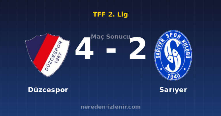 Düzcespor 4-2 Sarıyer
