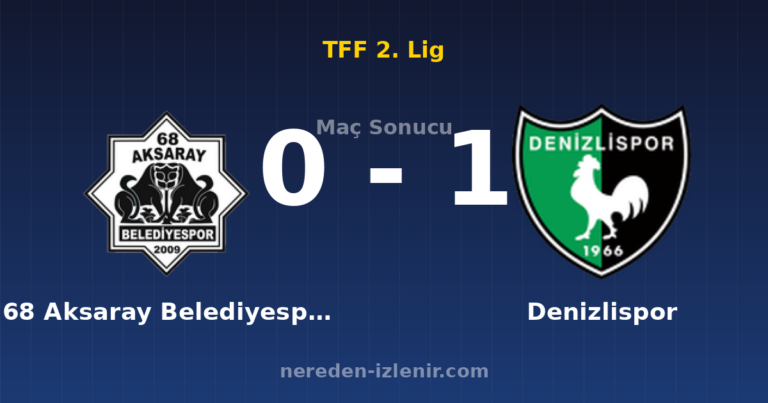 68 Aksaray Belediyespor 0-1 Denizlispor