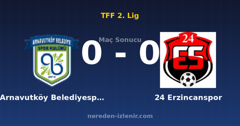 Arnavutköy Belediyespor 0-0 24 Erzincanspor