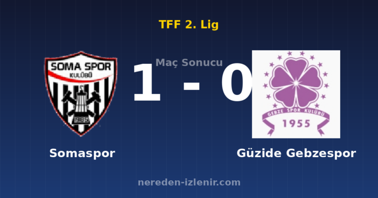 Somaspor 1-0 Güzide Gebzespor