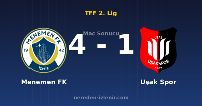 Menemen FK 4-1 Uşak Spor