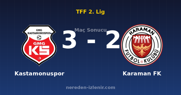 Kastamonuspor 3-2 Karaman FK