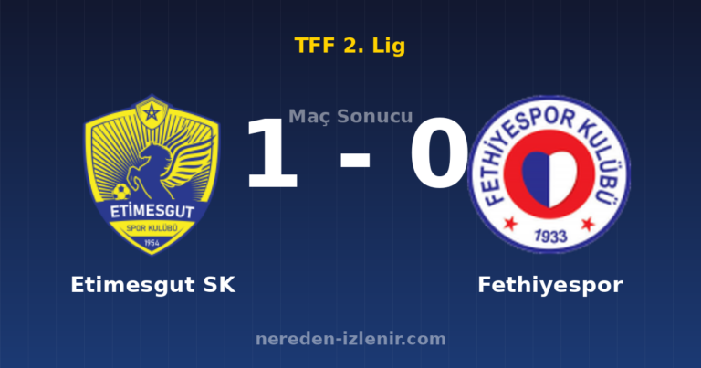 Etimesgut SK 1-0 Fethiyespor