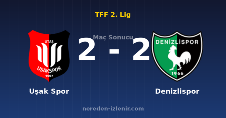 Uşak Spor 2-2 Denizlispor