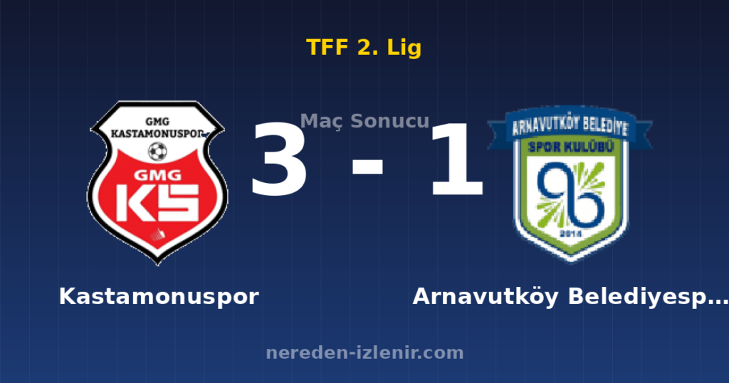 Kastamonuspor 3-1 Arnavutköy Belediyespor