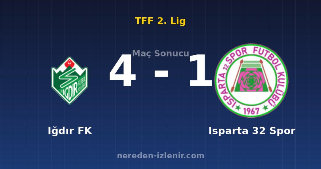 Iğdır FK 4-1 Isparta 32 Spor