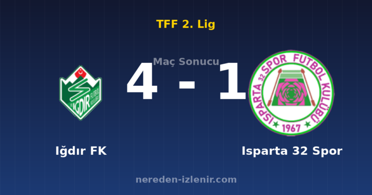 Iğdır FK 4-1 Isparta 32 Spor