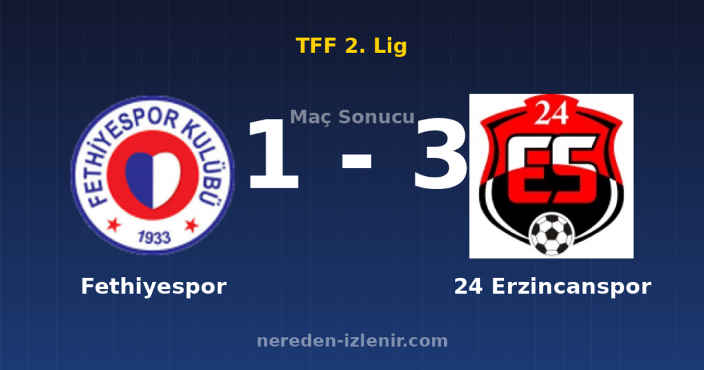 Fethiyespor 1-3 24 Erzincanspor
